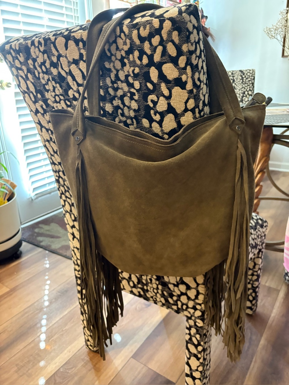 Sorial suede fringe handbag